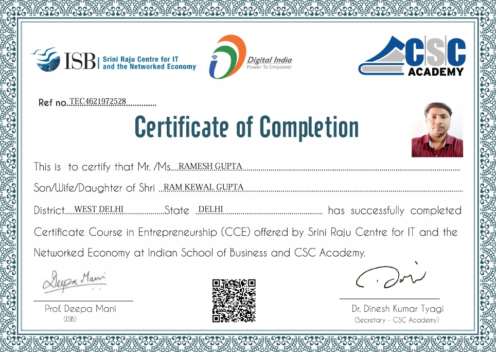 CSC Certificate